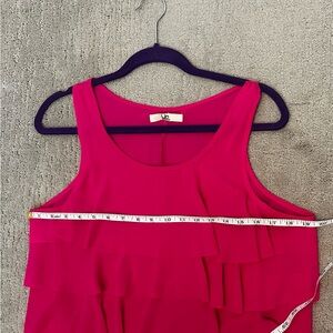 Vibrant Pink Layered Tank Top